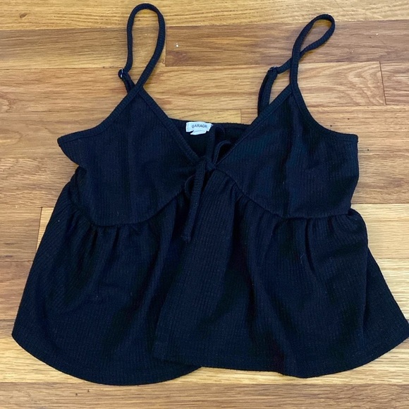 Garage Women’s Black Ruffle Tank Top Size XS - Picture 1 of 6